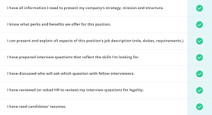 Sometimes, interviewees realize the job is not right for them, or that there are better opportunities, once they. Interview Checklist For Employers How To Conduct An Interview