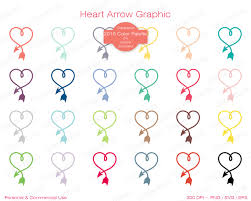 Download Rainbow Heart Arrow Clipart For Commercial Use Planner Sticker Clip Art Heart Frame Love Arrow Valentines Day Digital Vector Graphics Svg