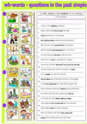 english exercises wh questions wh words