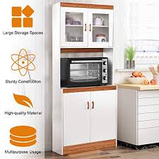 ( 3.6 ) out of 5 stars 7 ratings , based on 7 reviews current price $243.99 $ 243. Giantex Microwave Cabinet Counter Kitchen Pantry Cupboard Storage Cabinet Shelves White 72 Height Pricepulse
