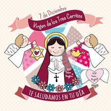 Virgencita De Los 3 Cerritos Virgen Caricatura Estampitas De Comunion Imagenes De La Virgen