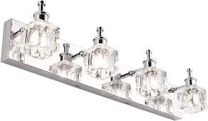 The lightsglobes are pretty substantial and needs a good bit of room above mirror. Presde Bathroom Vanity Light Fixtures Over Mirror Modern Led 4 Lights Chrome Bath Mirror Lighting Walmart Com Walmart Com