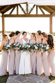 Morgan Corey Neutral Bridesmaid Dresses White Bridesmaid Dresses White Bouquet