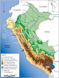 Perú fue conquistado por los españoles en 1532, quienes vencieron a su máximo exponente de la rebelión indígena, túpac amaru ii. Peru Mapa Topografico Peru Xeografia Mapa America Do Sur Americas