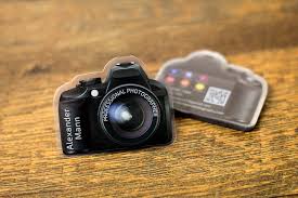 Perfect for self promotion in club industry. Camera Shaped Business Card Photography Business Cards Shaped Business Cards Business Card Design Photography