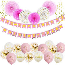 It S A Princess Baby Shower Decorations For Girl 55 Piece Girl S Baby Shower Decorations Pink White Gold Rose Gold Premium Quality 100 Unique 2018 The Frumcare Store