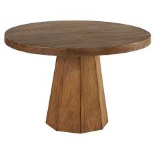 Meuble tv et table basse. Table A Manger Ronde Pied Central Bois Teck Massif Naturel Style Exotique 120cm Ontario Bois Naturel Pier Import La Redoute