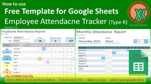 I need a formula where hiring date and. Free Template Google Sheet Employee Attendance Tracking Type R Version 1 0 Youtube