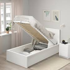 Malm bed frame high black brown luröy ikea. Malm Bettgestell Mit Aufbewahrung Weiss 90x200 Cm Ikea Osterreich