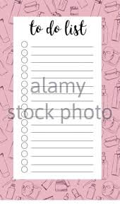 These two blank, lined printable grocery lists have two columns per list and are black and white with a type the vocabulary words into the blank cards and print the two sheets front and back or just print the second page and allow the. List To Do With Check List Layout Sheet With Place For Notes And Thinks Vector Template Page For Print Office School Modern Design And Trendy H Stock Vector Image Art