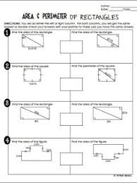 Ideas And Resources For The Secondary Math Classroom Area Perimeter Of Rectangles And Squares Perimeter Of Rectangle Perimeter Worksheets Area And Perimeter