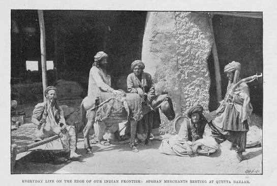 Afghan merchants, Chaman, 1889