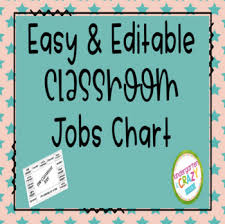 Editable Classroom Jobs Chart