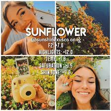 S Post Sunflower This Is A Yellow Tinted Filter And It S Super Cute I M Making A Lot Of Filters So I Can Vsco Photography Vsco Filter Photo Editing Vsco