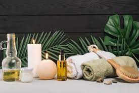 Natural Elements For Spa With Candles Paid Affiliate Sponsored Elements Spa Candles Natural Spa Room Decor Essential Oils For Massage Spa