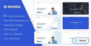 The templates can be combined with one of the example applications to form a complete starter. Invoza React Landing Page Template By Themesdesign Themeforest