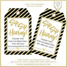 50th Birthday Thank You Gifts Sip Sip Hooray Printable Tag Thank You Tags Black And Gold Printable Tag Small Wine Bottle Printable Tag 50th Birthday Party Tag 12418 50th Birthday Party Gold Printable Small Wine Bottles