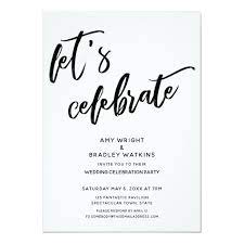 Handwriting Let S Celebrate Wedding Reception Invitation Zazzle Com Wedding Reception Invitations Reception Invitations Casual Wedding Reception