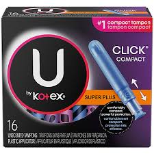 It is not uncommon to have to change a pad/tampon every hour or so for the . U By Kotex Click Compact Tampons Super Plus 16 Count Safeway