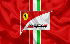 Download Wallpapers Scuderia Ferrari Formula 1 4k Racing Team Formula 1 Ferrari Logo F1 Red Silk Flag Motorsport Italy Besthqwallpapers Com Ferrari Logo Ferrari Formula 1