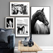 Check spelling or type a new query. Modern Black White Animal Steed Canvas Painting Wall Art Decor Posters And Prints Horses Pictures For Living Room Bedroom Decor Nordic Wall Decor