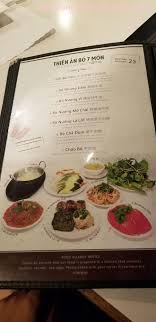 Simply click on the thien an. Online Menu Of Thien An Bo 7 Mon Restaurant Rosemead California 91770 Zmenu