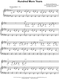 Aprende a tocar el cifrado de creep (radiohead) en cifra club. Francesca Battistelli Hundred More Years Sheet Music In Gb Major Transposable Download Print Francesca Battistelli Sheet Music Music
