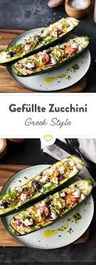 Gefllte Zucchini Mit Quinoa Greek Style In 2020 Rezepte Lecker Essensrezepte