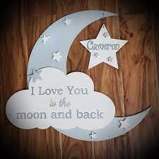 Love You To The Moon And Back Sign I Love You To The Moon Nursery Decor Moon And Stars Baby Shower Gender Neutral Nursery Nursery Decor Moon Baby Shower Twinkle Twinkle