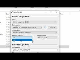 Bootable Usb Flash Drive Using Rufus Mbr Gpt Legacy Uefi Youtube