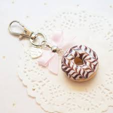 Porte Cles Gourmand Donut Etsy Miniture Things Mini Things Polymer Clay