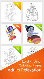 Beautiful lord krishna coloring pages: Lord Krishna Coloring Pages For Android Apk Download