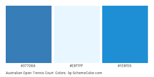 And some tour stops have experimented with colors the past couple of decades — beige in. Australian Open Tennis Court Color Scheme Blue Schemecolor Com