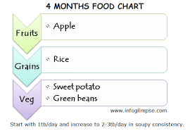 Chikku World Food Chart And Recipes For 4 Months Old Baby