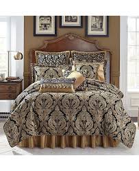 Black And Gold California King Comforter Set Croscill Closeout Pennington 4 Pc California King Comforter Set Reviews Comforters Down Alternative King Comforter Sets Comforter Sets Damask Bedding