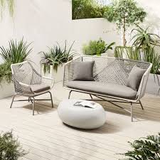 Next up for the outdoor furniture series, diy coffee table!materials are super simple for this project. Huron Outdoor Sofa Small Lounge Chair Pebble Coffee Table Set