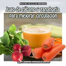Jugo De Rabano Y Zanahoria Para Mejorar Circulacion Jugos Medicinales Jugo De Zanahoria Recetas De Jugos Jugos