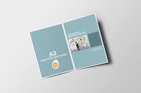 A3 Half Fold Brochure Mockup Free Brochure Mockup Free Brochures Mockups Free Mockup