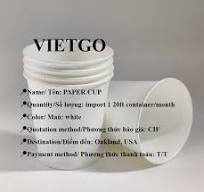 📣📣PAPER CUP export business to the US market 👉👉Get ...