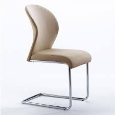 Neu 4er Schwingstuhl Kunstleder Creme Freischwinger Esszimmerstuhl Stuhl Buro Esszimmerstuhl Freischwinger Schwingstuhl