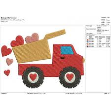 Color pictures, email pictures, and more with these valentine's day coloring pages. Valentine Truck Machine Embroidery Design