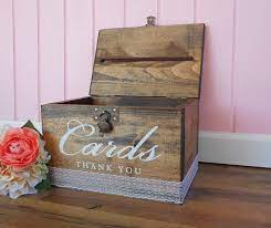 Regardless of which method you use to secure the box, you will want to place your card box in an area that is slightly away from any entrance doors. Locking Card Box Rustic Wedding Card Box By Downintheboondocks Rustic Card Box Wedding Card Box Wedding Rustic Wedding Cards