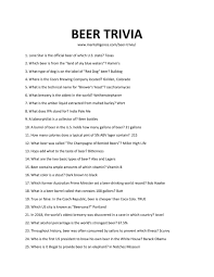 Or that the world's oldest recipe is for beer? 44 Best Beer Trivia Questions And Answers Learn New Facts