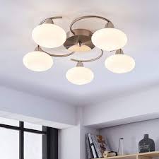 Formschone Led Deckenleuchte Espen Nickel Matt Von Lampenwelt Com Deckenlampe Holz Deckenlampe Lampen