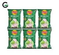도매 오리지널 컷 향긋한 타로 슬라이스 부드러운 바다 소금과 라임 맛 이국적인 스낵 감자칩 60g