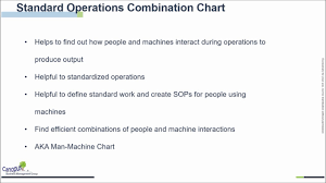 standard operation combination chart