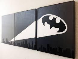 Popular Items For Ombre Canvas On Etsy Batman Room Art Painting Art Projects