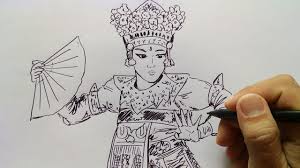 Cara Menggambar Penari Bali Youtube