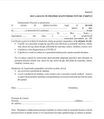 Declarația de aprobare pentru colectarea și procesarea datelor personale. Vom Trimite Copiii La Scoala Pe Propria Raspundere Iata Declaratia Fara De Care Elevii Nu Vor Fi Primiti La Cursuri Desprecopii Com