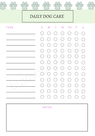 Useful chore checklist templates to use anywhere. Printable Dog Checklist Insert Dog Care Template Pet Responsibility Chart Instant Download Pdf Daily Checklist Pet Care Chart Pet Care Printables